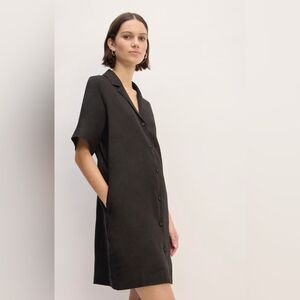 Everlane | Dresses | Nwoteverlane The Linen Workwear Dress In Black Size M  | Poshmark